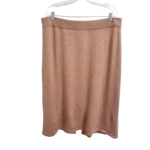 NWT Talbots Tan Pencil Skirt, Size 2X